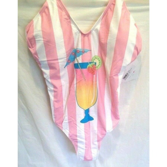 Lolli Womens Large Swimsuit One Piece Tank NEW - Picture 1 of 9